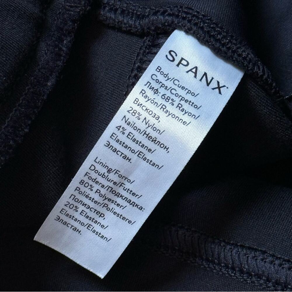 Spanx The Perfect Ankle Navy Blue High Rise Skinny Pull-On Pants Small Petite - Picture 10 of 10
